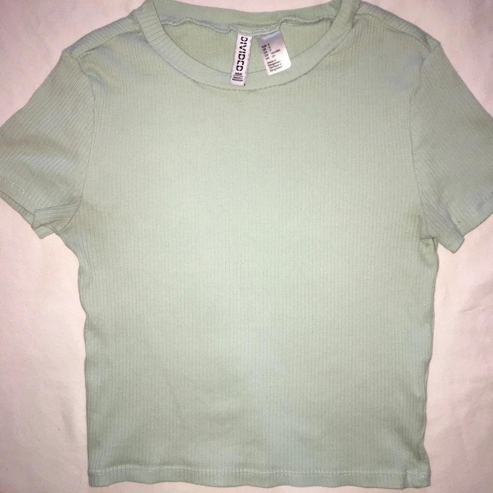 Mint ribbed baby tee